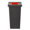 POUBELLE TRI SÉLECTIF FIT 70L NOIR/ROUGE