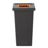 POUBELLE TRI SÉLECTIF FIT 70L NOIR/MARRON