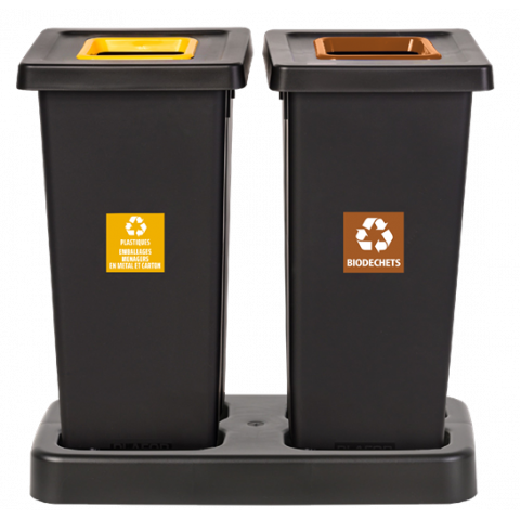 BASE SOCLE POUR 3 POUBELLES FIT 70L