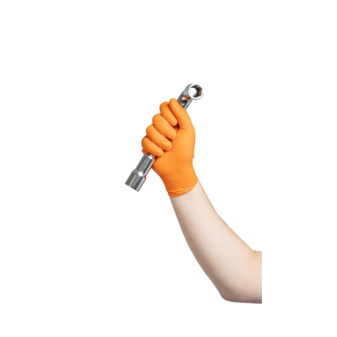 GANT NITRILE ORANGE NON POUDRÉ BOÎTE DE 100