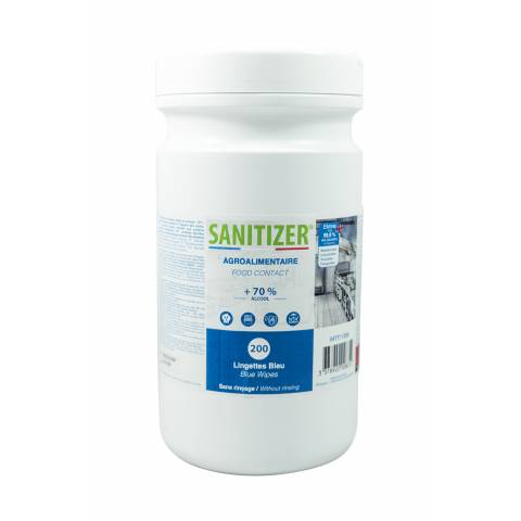 LINGETTES DESINFECTANTES AGROALIMENTAIRES POT DE 200