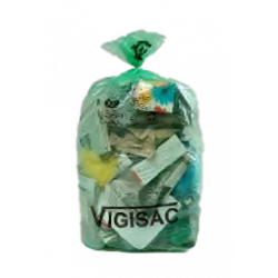 SAC À DÉCHETS VIGISAC 110L BD 38µ VERT TRANSLUCIDE X250