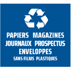 ÉTIQUETTE DE TRI SELECTIF PAPIER POUR POUR POUBELLE FIT