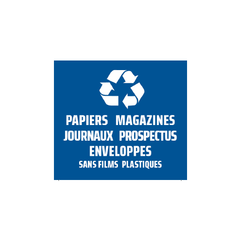 ÉTIQUETTE DE TRI SELECTIF PAPIER POUR POUR POUBELLE FIT