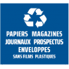 ÉTIQUETTE DE TRI SELECTIF PAPIER POUR POUR POUBELLE FIT