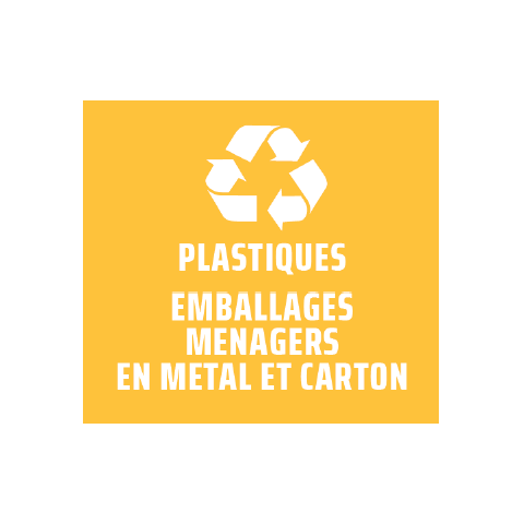 ÉTIQUETTE DE TRI SELECTIF PAPIER POUR POUR POUBELLE FIT