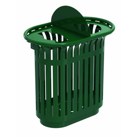 CORBEILLE TRI SELECTIF TULIPE AVEC COUVERCLE 2X60L